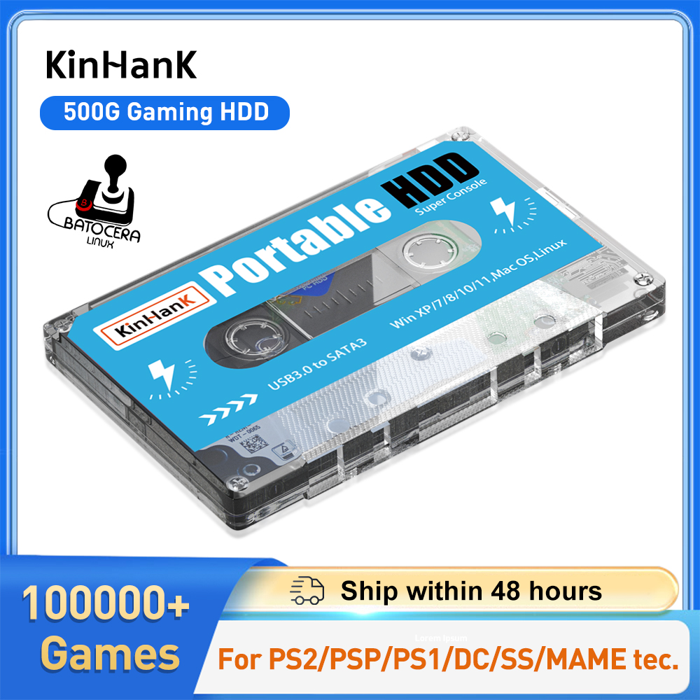 Gaming Console Os - KINHANK 500G Gaming HDD Super consola