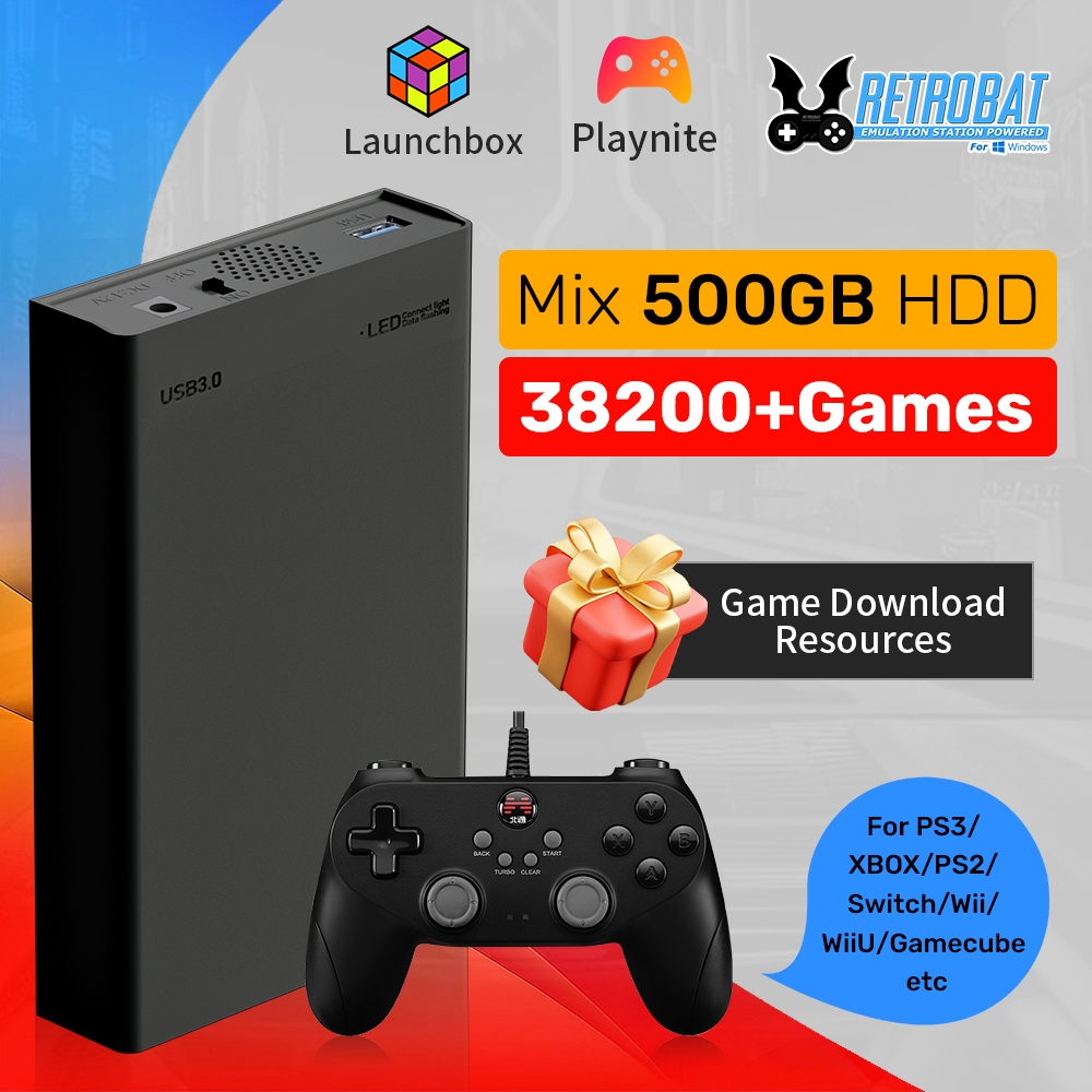 Gaming Console Os - HDD para juegos de 500GB Retrobat
