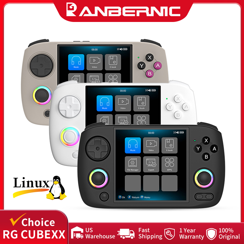 Gaming Console Retro Handheld - ANBERNIC-consola de juegos portátil RG CubeXX,