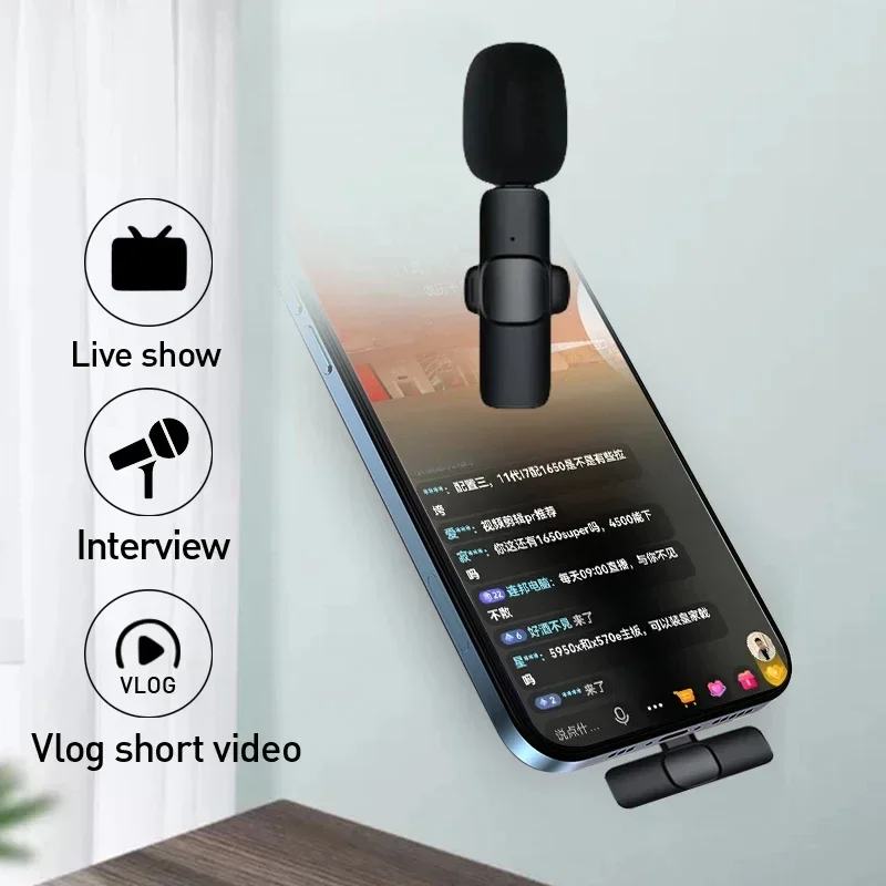 Gaming Console For Your Phone - Micrófono Lavalier Inalámbrico 2.4G, Mini Micrófono
