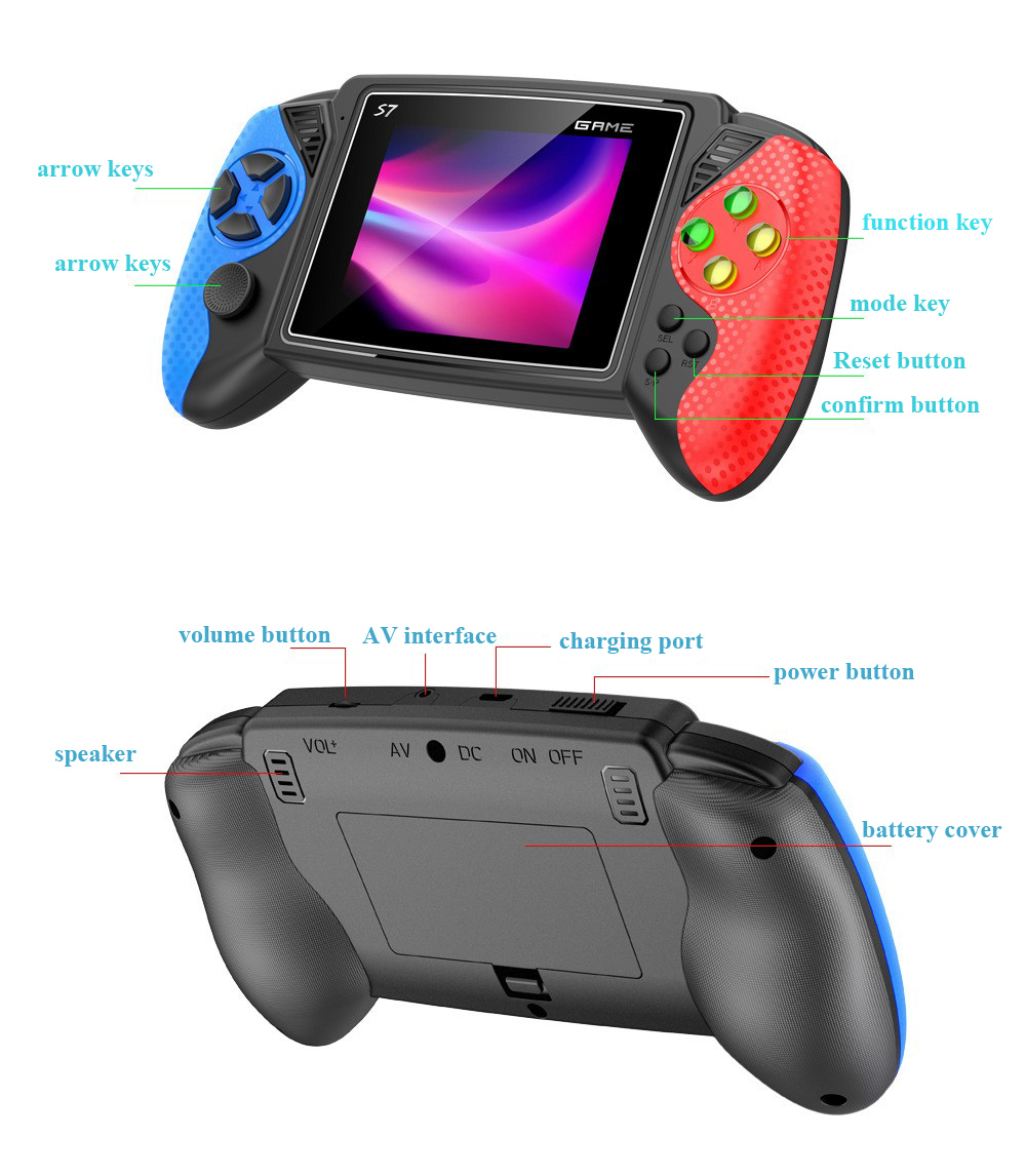 Consola de Juegos Retro S7, Pa - Gaming Console Retro Handheld reseña y precio