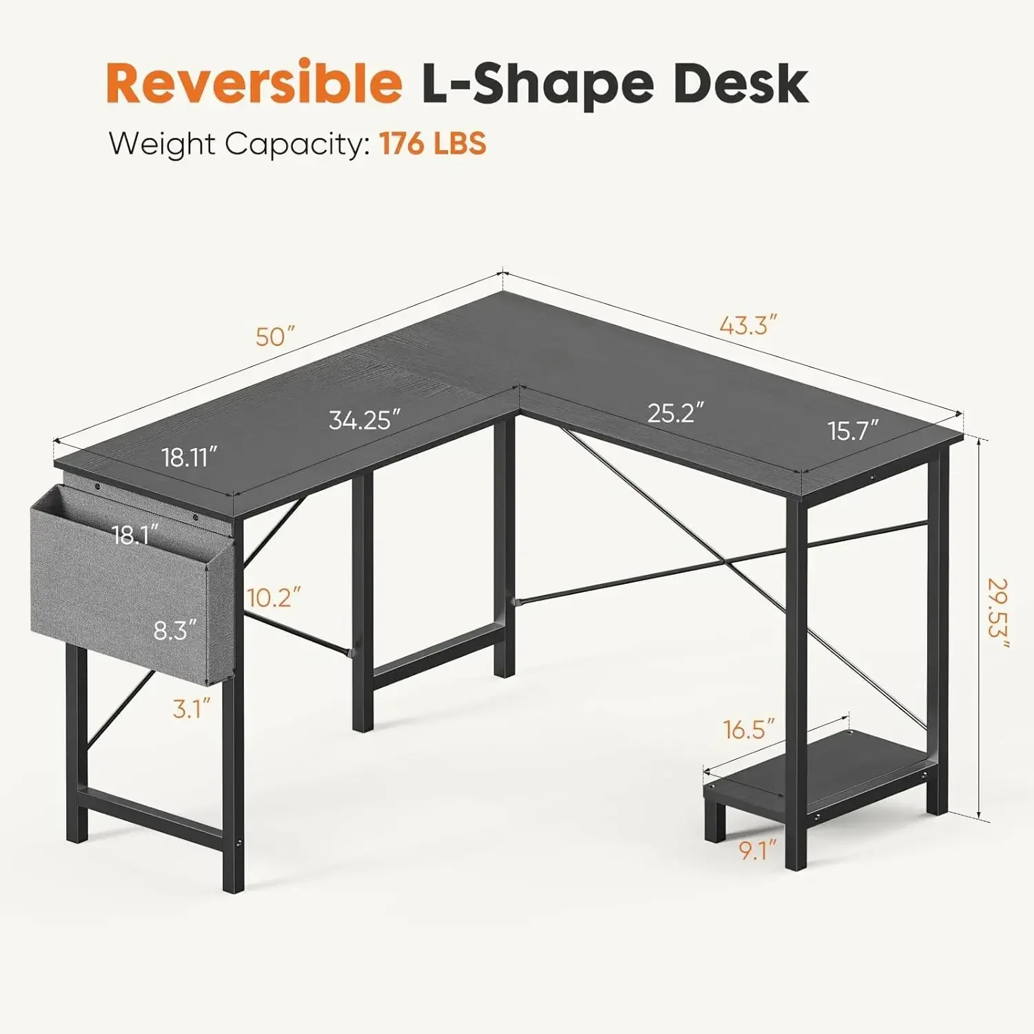 Escritorio en Forma de L - Esc - Gaming Console Table reseña y precio